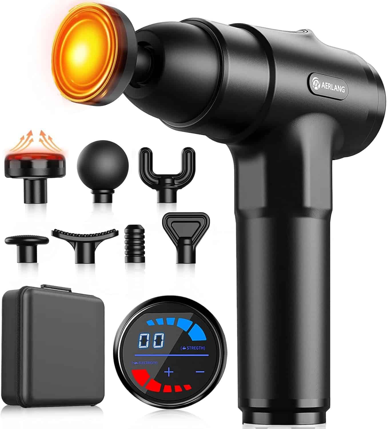Handheld Massage Gun with Heat, Deep Tissue Muscle Percussion Massager for Back, Neck & Pain Relief - Image 2